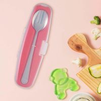 Set Cubiertos Dindin Acero Inoxidable - Innobaby Varios Colores