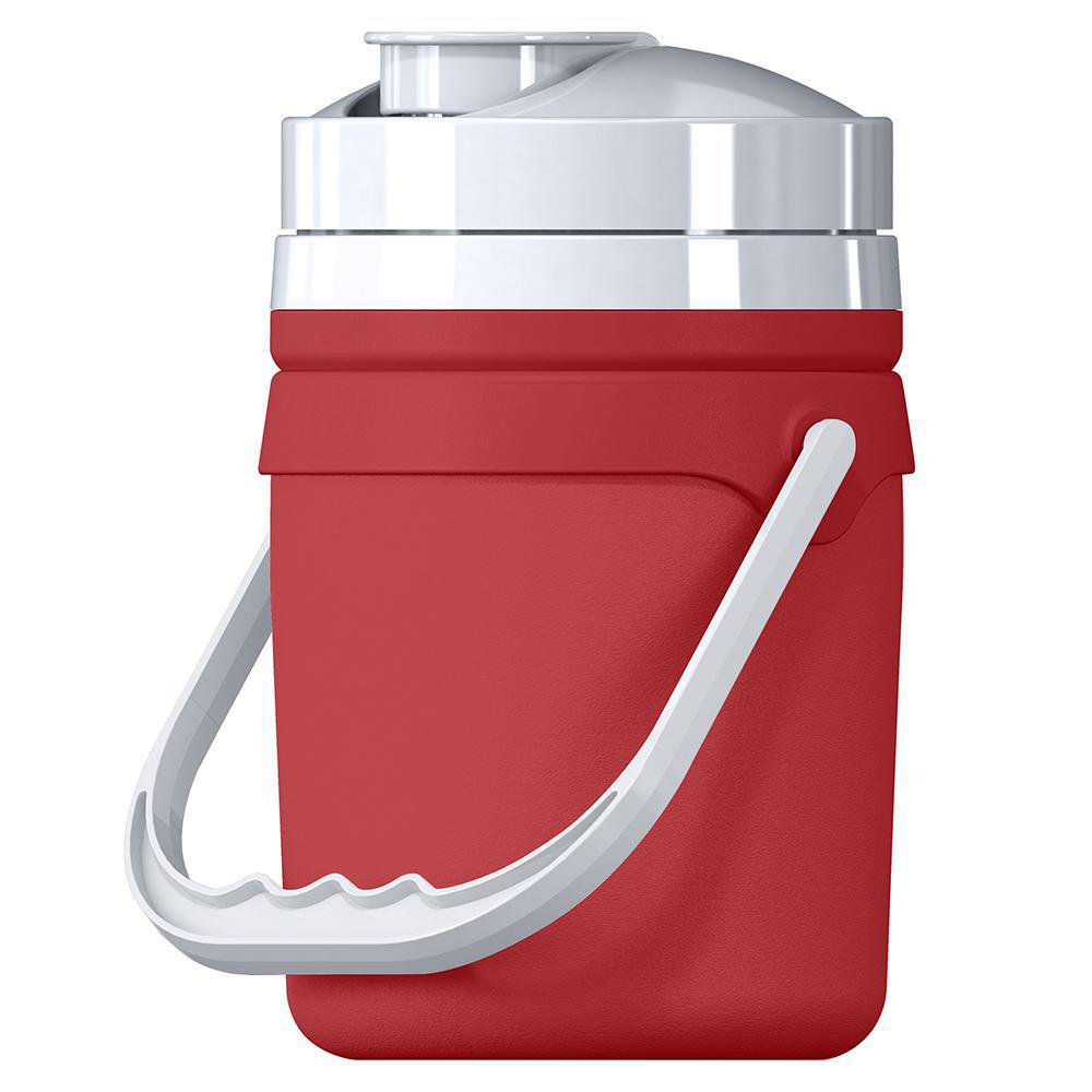 Hielera Redonda Plástica con Agarradora de 1.5 Litros - Varios Colores Rojo