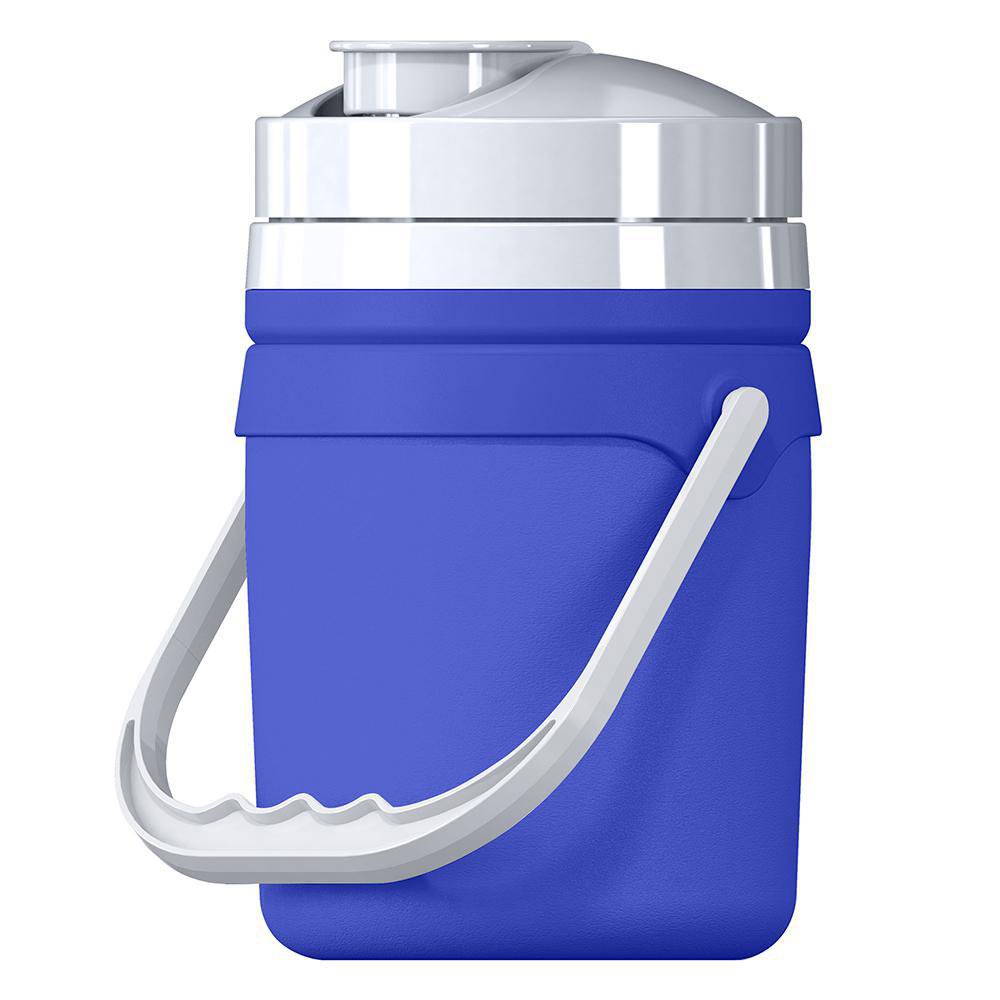 Hielera Redonda Plástica con Agarradora de 1.5 Litros - Varios Colores Azul
