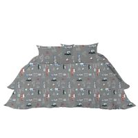 Set De Cubrecama Transportes Matrimonial Gris - Koala