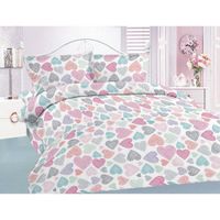 Set De Cubrecama Corazones Matrimonial Multicolor - Koala