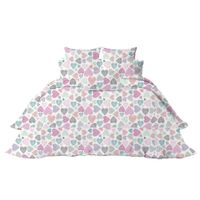 Set De Cubrecama Corazones Matrimonial Multicolor - Koala