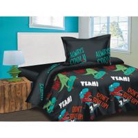 Set De Cubrecama Dinos Imperial Negra  - Koala