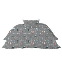 Set De Cubrecama Transportes Imperial Gris - Koala
