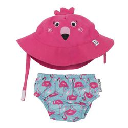 Sombrero Y Traje De Baño De 1 Pieza Para Niña Talla 12-18 Meses - Zoocchini