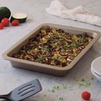 Molde Asadera Non Stick Gold 37X27 Cm - Ilko