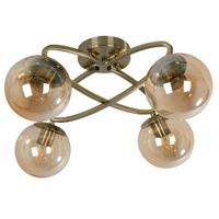 Lámpara De Techo Bronce Antiguo 4 Luces Base E27 40 W - Z