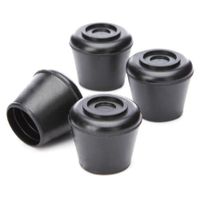 4 Tacos De Caucho De 1 1/8 Plg Negro