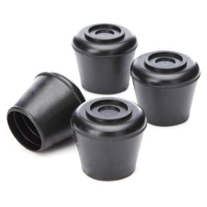 4 Tacos De Caucho De 1 1/8 Plg Negro