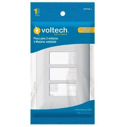 Placa Italiana De 3 Módulos - Volteck Varios Colores