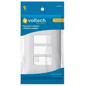 Placa Italiana De 3 Módulos - Volteck Varios Colores