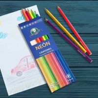 Crayones  Madera Neon 8 Colores - Mis Pasitos