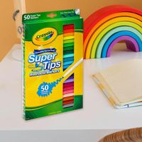 Caja De Marcadores Super Tips Multicolores 50 Unidades - Crayola