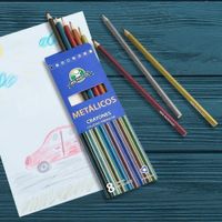 Crayones Madera Metalico 8 Colores - Mis Pasitos
