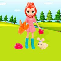 Polly Pocket Lila Y Su Mascota - Mattel