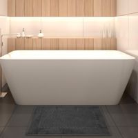 Alfombra De Baño Gris Oscuro 50x80 Cm - Livim Natural Home