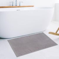 Alfombra De Baño Gris Claro 50x80 Cm - Livim Natural Home