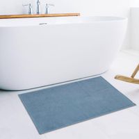 Alfombra De Baño Azul Humo 50x80 Cm - Livim Natural Home