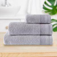 Toalla De Algodón Gris Claro - Livim Natural Home Varios Tamaños