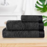 Toalla De Algodón Gris Oscuro - Livim Natural Home Varios Tamaños