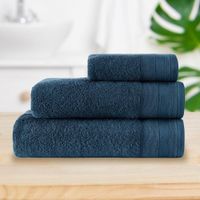 Toalla De Algodón Dark Blue - Livim Natural Home Varios Tamaños