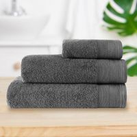 Toalla De Algodón Dark Grey - Livim Natural Home Varios Tamaños