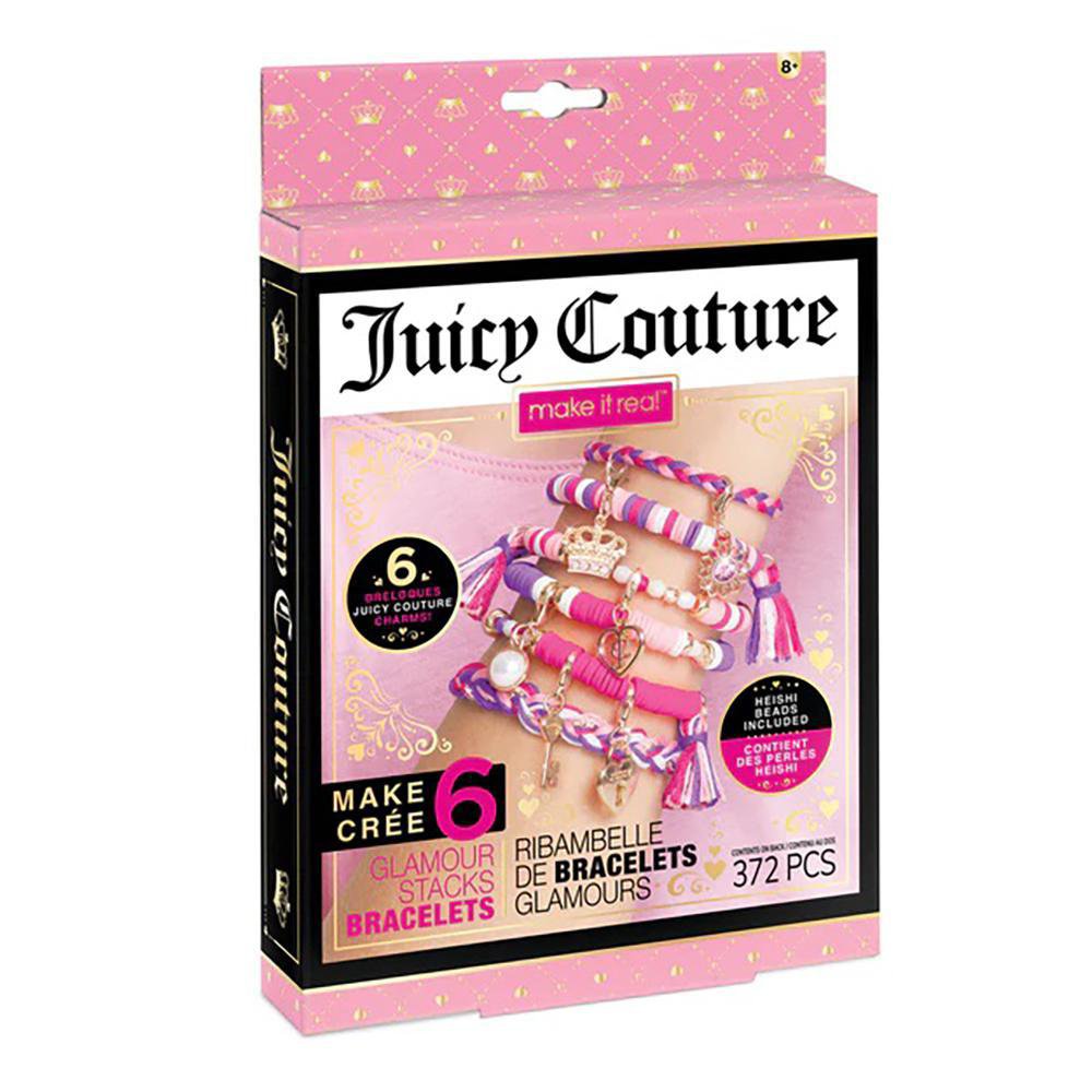 Set de Pulseras Personalizables Juicy Couture Glamour Stacks de 372 Piezas para 8+ Años Br…