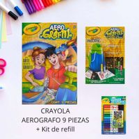 Set De Aerógrafo 9 Pzas + Refill - Crayola