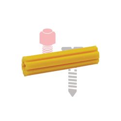 Tarugo A Granel Plástico 6 X 30 - 1/4 Plg - Intertornillos