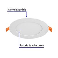 Lámpara LED Redonda Empotrable Luz Cálida 6 W - Volteck