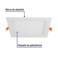 Lámpara LED Cuadrada Empotrable Luz Cálida 12 W - Volteck