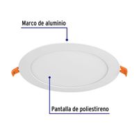 Lámpara LED Redonda Empotrable luz Cálida 12 W - Volteck
