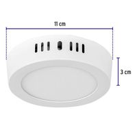 Lámpara Tipo Plafón LED Redonda Luz Cálida 6 W - Volteck