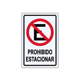 Rótulo No Estacionar 20x30 Cm - Sigo