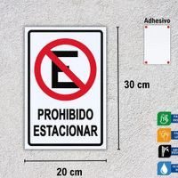 Rótulo No Estacionar 20x30 Cm - Sigo