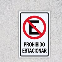 Rótulo No Estacionar 20x30 Cm - Sigo