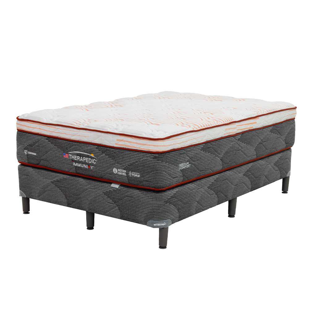 Set de Cama Colchón + Base Immunity Energy - Therapedic Varios Tamaños Matrimonial
