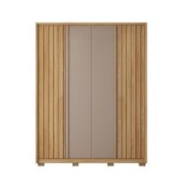 Armario Barb De Madera Café Y Gris 182x57x212 Cm - Zmobili