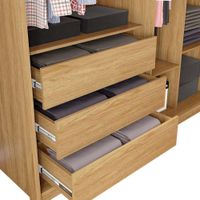 Armario Barb De Madera Café Y Gris 182x57x212 Cm - Zmobili