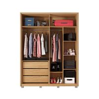Armario Barb De Madera Café Y Gris 182x57x212 Cm - Zmobili