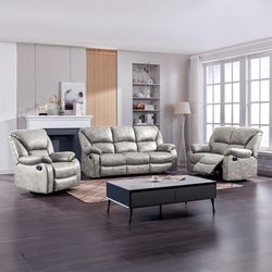 Sala Reclinable Igor 3+2+1 Gris