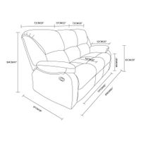 Set De Sala Reclinable Crown De 3 Pzas - Varios Colores