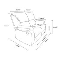 Set De Sala Reclinable Crown De 3 Pzas - Varios Colores