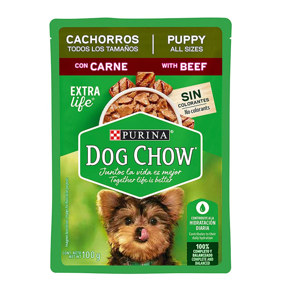 Alimento Húmedo para Cachorro Todos los Tamaños con Carne de Res Sobre de 100 g