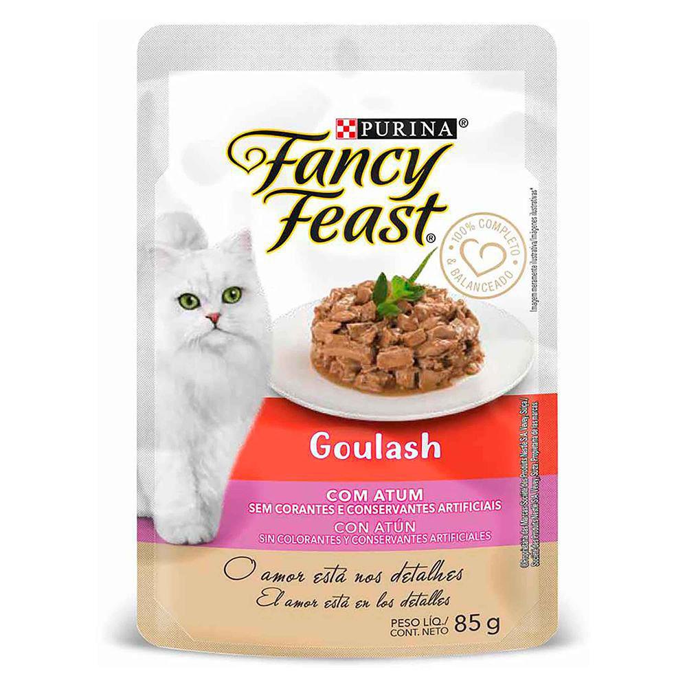 Alimento Húmedo para Gato Adulto Fancy Feast Goulash con Atún Sobre de 85 g