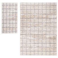 Combo Alfombra Salamanca Cuadros 133x190+57X110 Cm - Viva