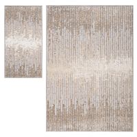 Combo Alfombra Salamanca Líneas 133x190+57X110 Cm - Viva
