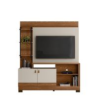 Mueble Modular Eris Café Y Blanco 160x39x187 Cm - Zmobili
