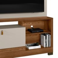 Mueble Modular Eris Café Y Blanco 160x39x187 Cm - Zmobili