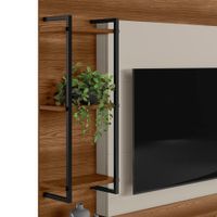 Mueble Modular Eris Café Y Blanco 160x39x187 Cm - Zmobili